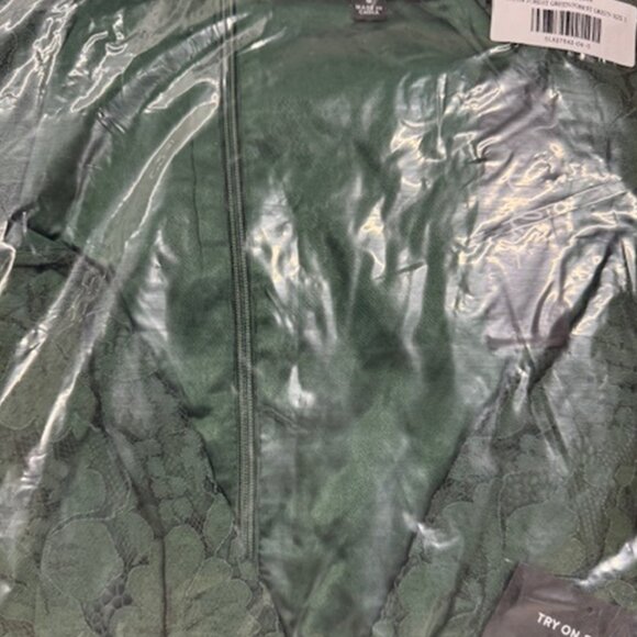 NWT Lulus Molinetto Forest Green Lace Ruffled Tiered Sleeveless Maxi Dress - Picture 6 of 8